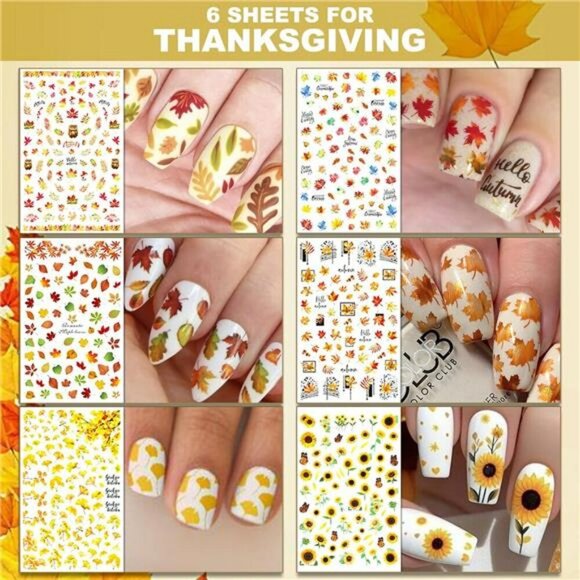 Holiday Nail Art Stickers Set of 30 Christmas Halloween Valentine Designs - Picture 4 of 8